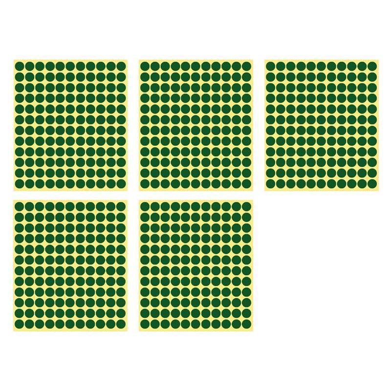 8/13/25/50mm Colour Sticker Dots Adhesive Round Labels Circular Scrapbooking Green - 50mm 8 Dots - 5 Sheets V528-5PCS-GREEN-50MM23DOTS-151411