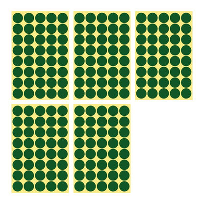 8/13/25/50mm Colour Sticker Dots Adhesive Round Labels Circular Scrapbooking Green - 8mm 260 Dots - 5 Sheets V528-5PCS-GREEN-8MM275DOTS-471915