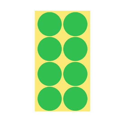 8/13/25/50mm Sticker Dots Adhesive Round Labels Circular Scrapbooking Light Green - 25mm 40 Dots - 5 Sheets V528-5PCS-LIGHTGREEN-25MM45DOTS-552608