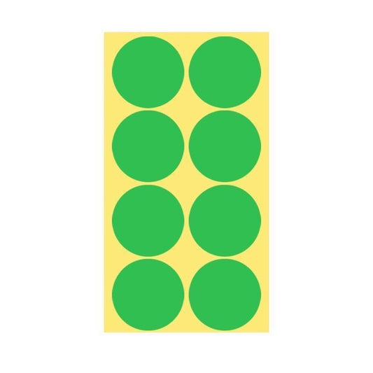 8/13/25/50mm Sticker Dots Adhesive Round Labels Circular Scrapbooking Light Green - 25mm 40 Dots - 5 Sheets V528-5PCS-LIGHTGREEN-25MM45DOTS-552608