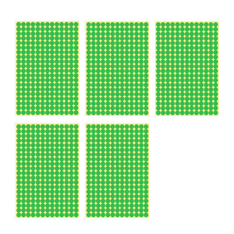 8/13/25/50mm Sticker Dots Adhesive Round Labels Circular Scrapbooking Light Green - 25mm 40 Dots - 5 Sheets V528-5PCS-LIGHTGREEN-25MM45DOTS-552608