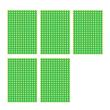 8/13/25/50mm Sticker Dots Adhesive Round Labels Circular Scrapbooking Light Green - 25mm 40 Dots - 5 Sheets V528-5PCS-LIGHTGREEN-25MM45DOTS-552608