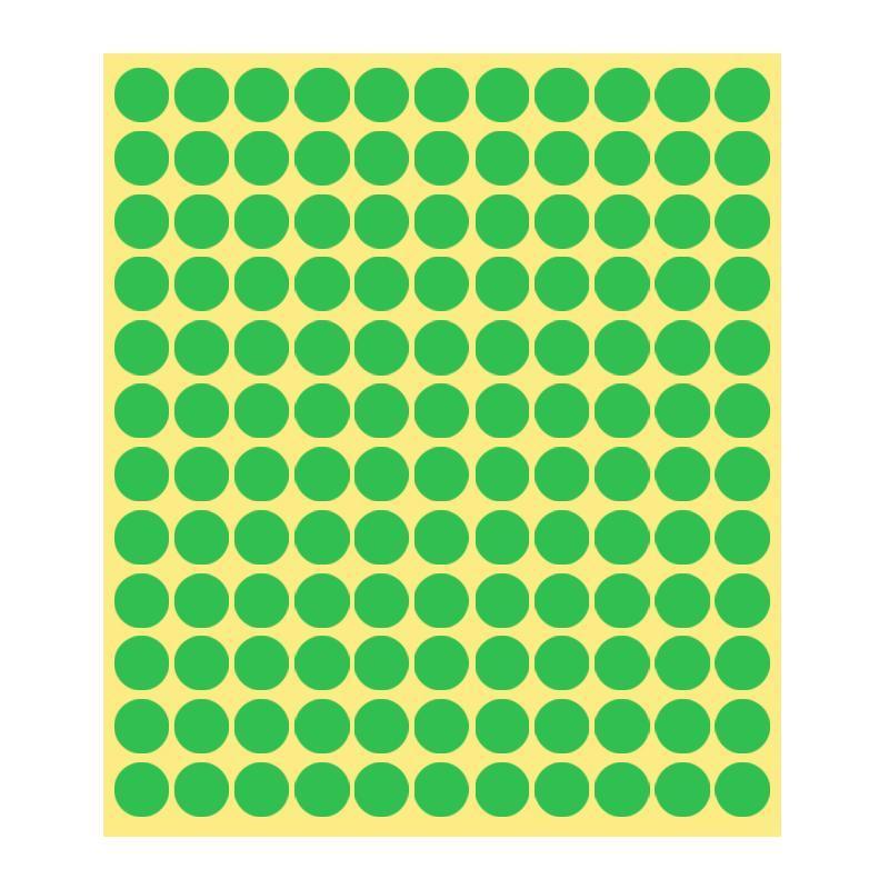 8/13/25/50mm Sticker Dots Adhesive Round Labels Circular Scrapbooking Light Green - 25mm 40 Dots - 5 Sheets V528-5PCS-LIGHTGREEN-25MM45DOTS-552608