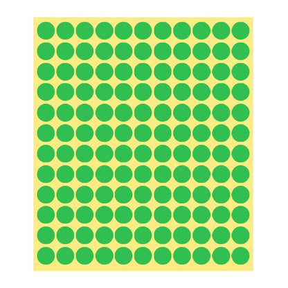 8/13/25/50mm Sticker Dots Adhesive Round Labels Circular Scrapbooking Light Green - 25mm 40 Dots - 5 Sheets V528-5PCS-LIGHTGREEN-25MM45DOTS-552608