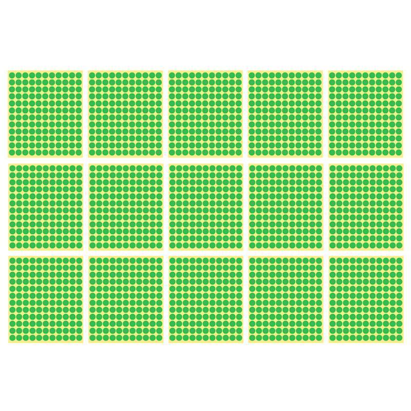 8/13/25/50mm Sticker Dots Adhesive Round Labels Circular Scrapbooking Light Green - 25mm 40 Dots - 5 Sheets V528-5PCS-LIGHTGREEN-25MM45DOTS-552608