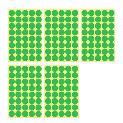 8/13/25/50mm Sticker Dots Adhesive Round Labels Circular Scrapbooking Light Green - 25mm 40 Dots - 5 Sheets V528-5PCS-LIGHTGREEN-25MM45DOTS-552608
