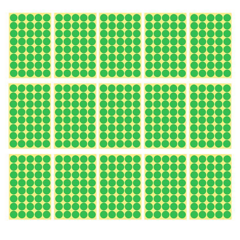 8/13/25/50mm Sticker Dots Adhesive Round Labels Circular Scrapbooking Light Green - 25mm 40 Dots - 5 Sheets V528-5PCS-LIGHTGREEN-25MM45DOTS-552608