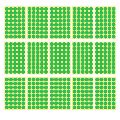 8/13/25/50mm Sticker Dots Adhesive Round Labels Circular Scrapbooking Light Green - 25mm 40 Dots - 5 Sheets V528-5PCS-LIGHTGREEN-25MM45DOTS-552608