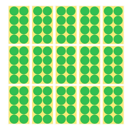 8/13/25/50mm Sticker Dots Adhesive Round Labels Circular Scrapbooking Light Green - 25mm 40 Dots - 5 Sheets V528-5PCS-LIGHTGREEN-25MM45DOTS-552608