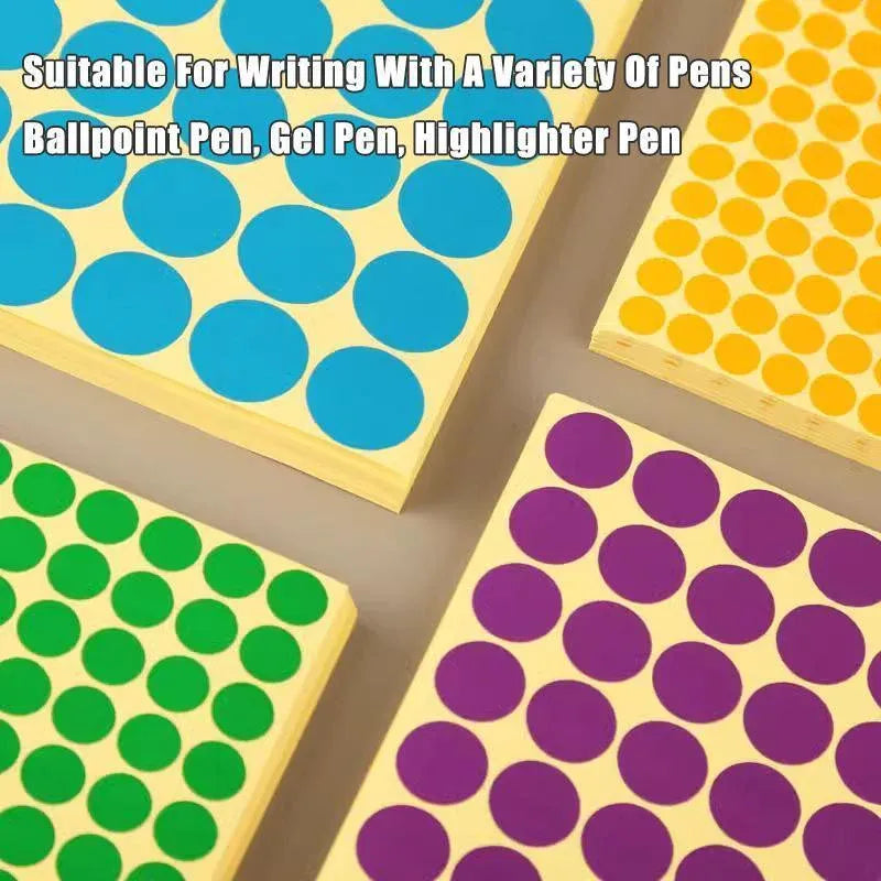 8/13/25/50mm Sticker Dots Adhesive Round Labels Circular Scrapbooking Light Green - 50mm 8 Dots - 5 Sheets V528-5PCS-LIGHTGREEN-50MM13DOTS-728380