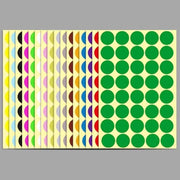 8/13/25/50mm Sticker Dots Adhesive Round Labels Circular Scrapbooking Light Green - 50mm 8 Dots - 5 Sheets V528-5PCS-LIGHTGREEN-50MM13DOTS-728380