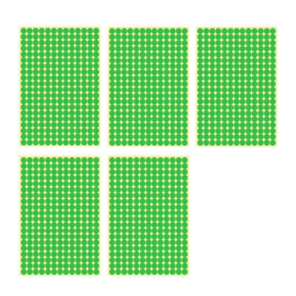 8/13/25/50mm Sticker Dots Adhesive Round Labels Circular Scrapbooking Light Green - 8mm 260 Dots - 5 Sheets V528-5PCS-LIGHTGREEN-8MM265DOTS-305693
