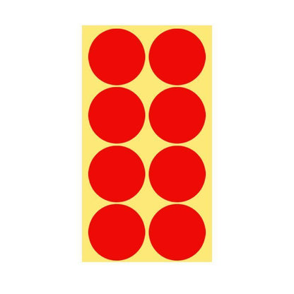 8/13/25/50mm Colour Sticker Dots Adhesive Round Labels Circular Scrapbooking Red - 25mm 40 Dots - 5 Sheets V528-5PCS-RED-25MM46DOTS-111449