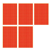 8/13/25/50mm Colour Sticker Dots Adhesive Round Labels Circular Scrapbooking Red - 25mm 40 Dots - 5 Sheets V528-5PCS-RED-25MM46DOTS-111449