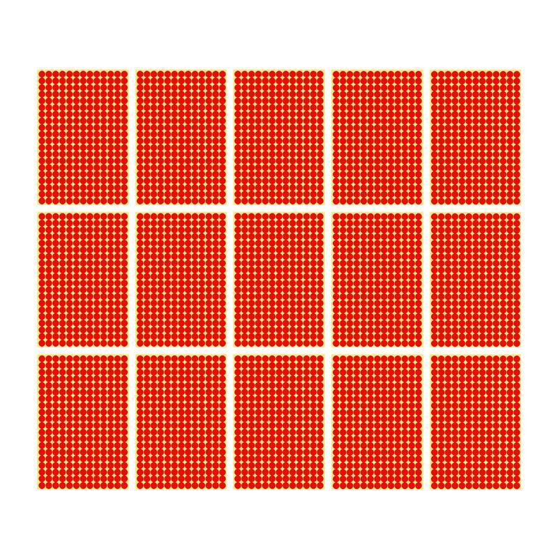 8/13/25/50mm Colour Sticker Dots Adhesive Round Labels Circular Scrapbooking Red - 25mm 40 Dots - 5 Sheets V528-5PCS-RED-25MM46DOTS-111449