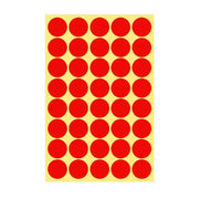 8/13/25/50mm Colour Sticker Dots Adhesive Round Labels Circular Scrapbooking Red - 25mm 40 Dots - 5 Sheets V528-5PCS-RED-25MM46DOTS-111449