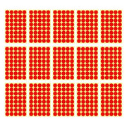 8/13/25/50mm Colour Sticker Dots Adhesive Round Labels Circular Scrapbooking Red - 25mm 40 Dots - 5 Sheets V528-5PCS-RED-25MM46DOTS-111449