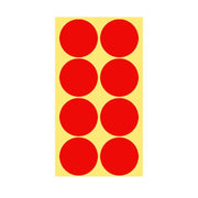 8/13/25/50mm Colour Sticker Dots Adhesive Round Labels Circular Scrapbooking Red - 25mm 40 Dots - 5 Sheets V528-5PCS-RED-25MM46DOTS-111449