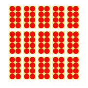 8/13/25/50mm Colour Sticker Dots Adhesive Round Labels Circular Scrapbooking Red - 25mm 40 Dots - 5 Sheets V528-5PCS-RED-25MM46DOTS-111449