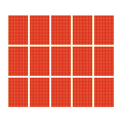 8/13/25/50mm Colour Sticker Dots Adhesive Round Labels Circular Scrapbooking Red - 50mm 8 Dots - 5 Sheets V528-5PCS-RED-50MM14DOTS-152800
