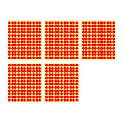 8/13/25/50mm Colour Sticker Dots Adhesive Round Labels Circular Scrapbooking Red - 50mm 8 Dots - 5 Sheets V528-5PCS-RED-50MM14DOTS-152800