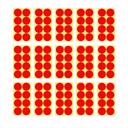 8/13/25/50mm Colour Sticker Dots Adhesive Round Labels Circular Scrapbooking Red - 8mm 260 Dots - 5 Sheets V528-5PCS-RED-8MM266DOTS-416605