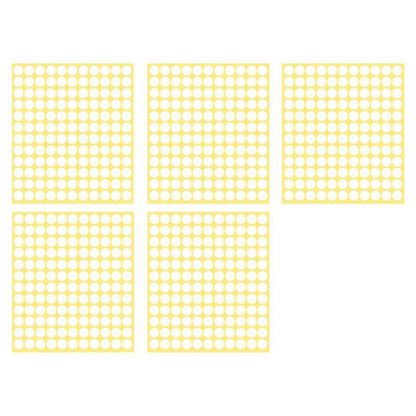 8/13/25/50mm Colour Sticker Dots Adhesive Round Labels Circular Scrapbooking White - 13mm 132 Dots - 5 Sheets V528-5PCS-WHITE-13MM142DOTS-667749