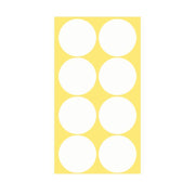 8/13/25/50mm Colour Sticker Dots Adhesive Round Labels Circular Scrapbooking White - 25mm 40 Dots - 5 Sheets V528-5PCS-WHITE-25MM50DOTS-660232