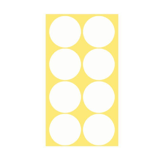 8/13/25/50mm Colour Sticker Dots Adhesive Round Labels Circular Scrapbooking White - 25mm 40 Dots - 5 Sheets V528-5PCS-WHITE-25MM50DOTS-660232