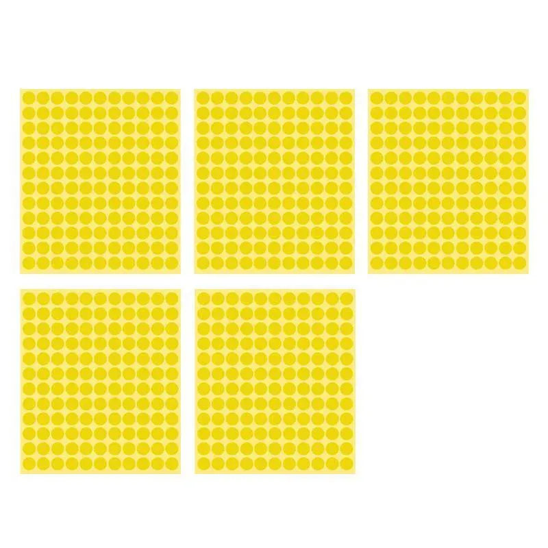 8/13/25/50mm Colour Sticker Dots Adhesive Round Labels Circular Scrapbooking Yellow - 13mm 132 Dots - 5 Sheets V528-5PCS-YELLOW-13MM133DOTS-237084