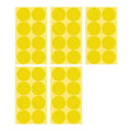 8/13/25/50mm Colour Sticker Dots Adhesive Round Labels Circular Scrapbooking Yellow - 50mm 8 Dots - 5 Sheets V528-5PCS-YELLOW-50MM9DOTS-596681