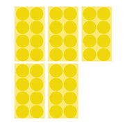 8/13/25/50mm Colour Sticker Dots Adhesive Round Labels Circular Scrapbooking Yellow - 50mm 8 Dots - 5 Sheets V528-5PCS-YELLOW-50MM9DOTS-596681