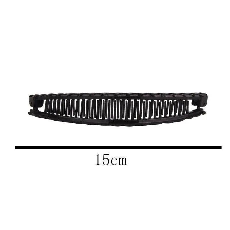 5X Hair Ponytail Holder Banana Clips Plastic Black Claw Comb Clip Multipurpose - Black V528-5PCSHAIRPIN-BLACK-568769