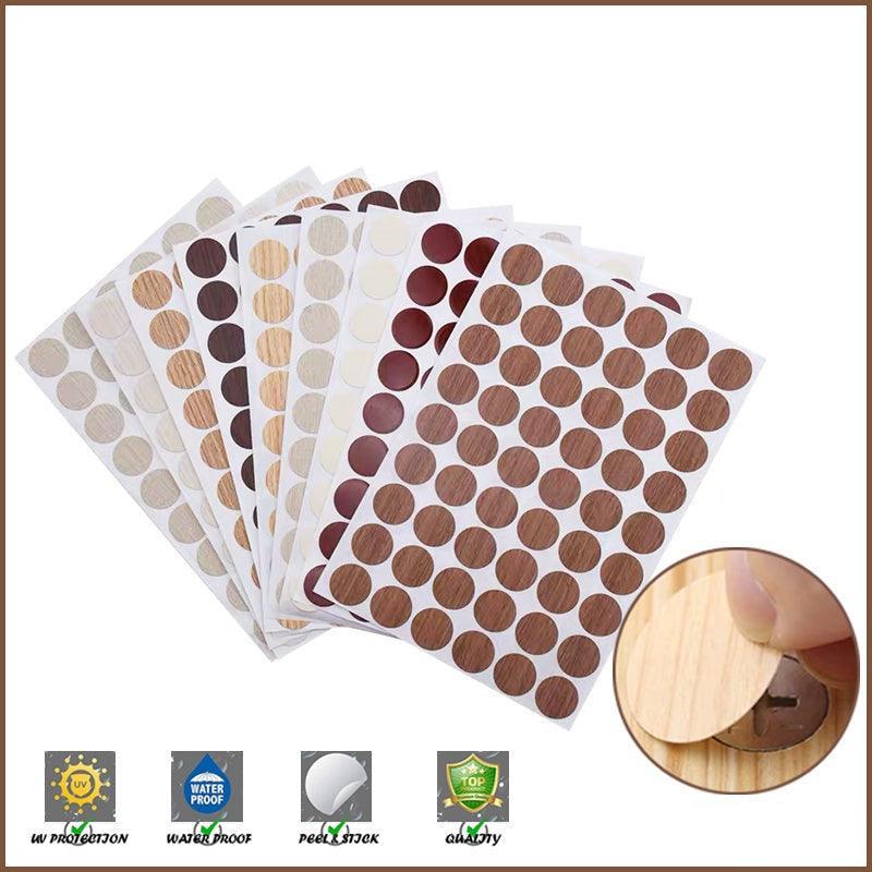 54 X Self Adhesive Decorative Screw Cover Caps Holes Cams Furniture Kitchen 20mm - PC 191