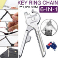 Utili-Key 6 in 1 Key Ring Chain Multi-tool Pocket Knife Screwdriver Swiss Tech V528-6IN1KEYRING-850390