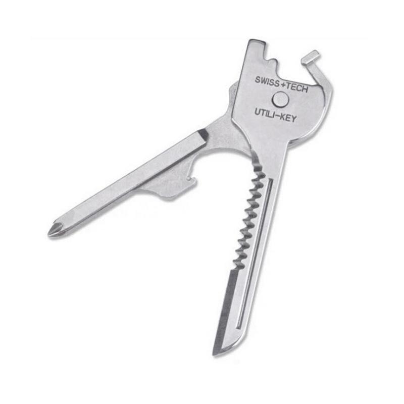 Utili-Key 6 in 1 Key Ring Chain Multi-tool Pocket Knife Screwdriver Swiss Tech V528-6IN1KEYRING-850390