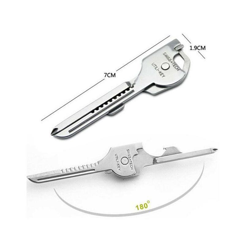 Utili-Key 6 in 1 Key Ring Chain Multi-tool Pocket Knife Screwdriver Swiss Tech V528-6IN1KEYRING-850390