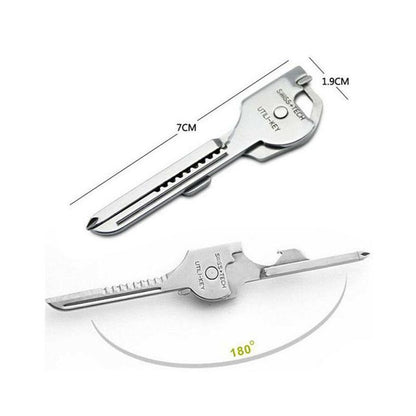 Utili-Key 6 in 1 Key Ring Chain Multi-tool Pocket Knife Screwdriver Swiss Tech V528-6IN1KEYRING-850390