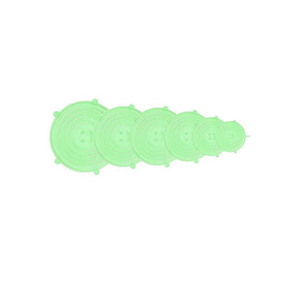 6PCS Stretch Reusable Silicone Food Saver Cover Seal Insta Lids Bowl Wraps - White V528-6PCS-COVER-WHITE-688742