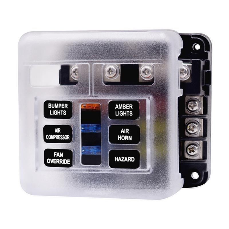 23PC 6 Way Blade Fuse Box Block Holder Indicator LED Light 12V/32V Car Marine V528-6WAYFUSEBO-23PCS-973767