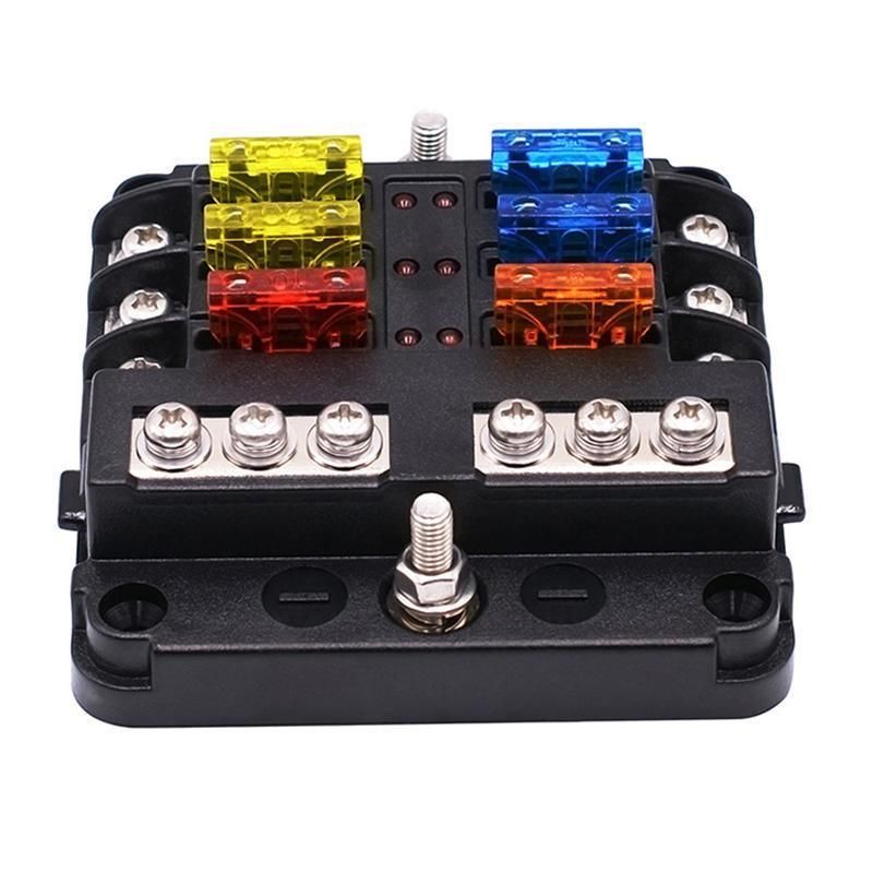 23PC 6 Way Blade Fuse Box Block Holder Indicator LED Light 12V/32V Car Marine V528-6WAYFUSEBO-23PCS-973767