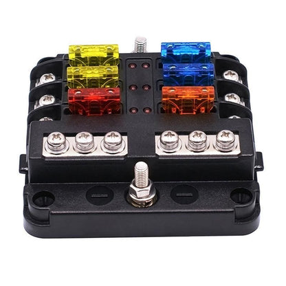 23PC 6 Way Blade Fuse Box Block Holder Indicator LED Light 12V/32V Car Marine V528-6WAYFUSEBO-23PCS-973767