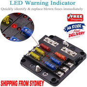 23PC 6 Way Blade Fuse Box Block Holder Indicator LED Light 12V/32V Car Marine V528-6WAYFUSEBO-23PCS-973767