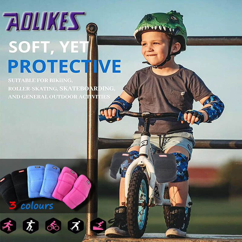 AOLIKES S Size Knee Pad Crash Proof Anti-Slip for Young Users Sports Protection - Rose Red V528-7115-KNEEPAD-ROSERED-S-71322
