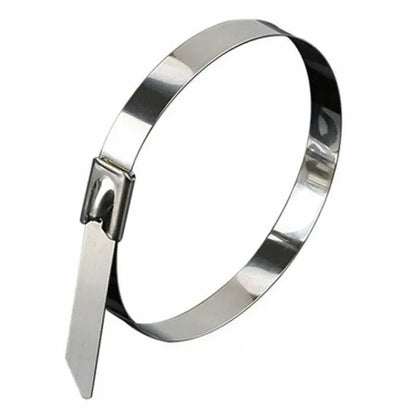 20X Stainless Steel Cable Ties S304 Marine Grade Zip Strap Locking Wrap 100-800Mm - 4.6x350mm V528-76875