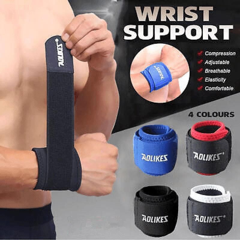 Aolikes Adjustable Sports Gym Wrist Support Brace Wrap Band Wristband Strap Au - Blue V528-7936BL2COLOUR-BLUE65052