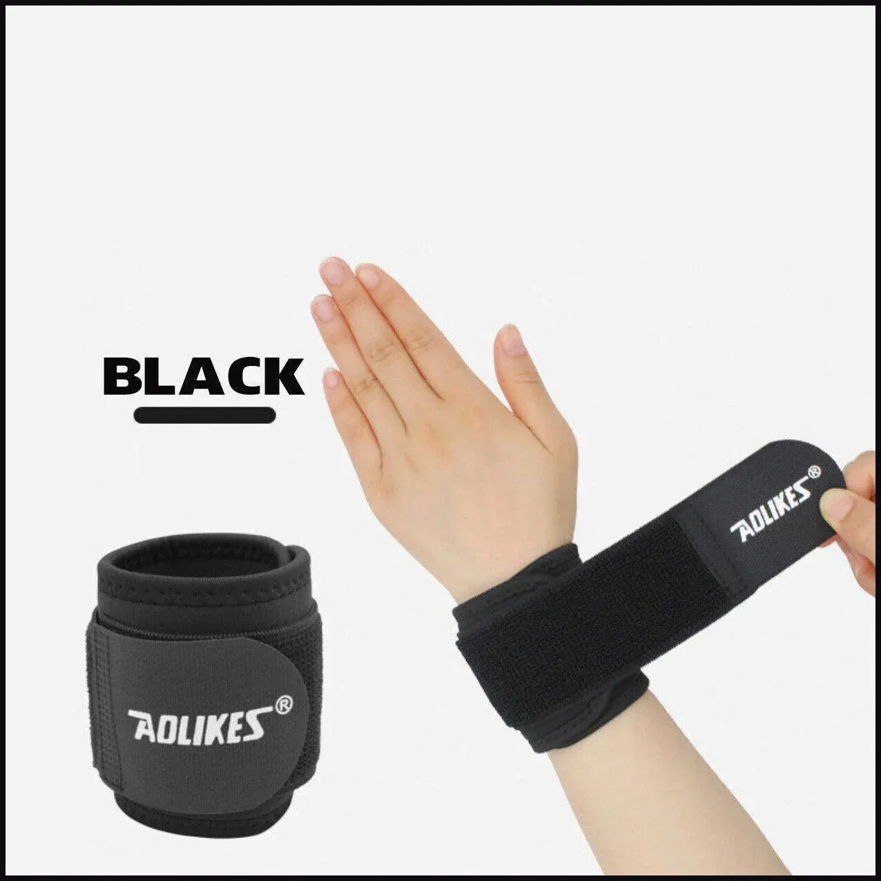 Aolikes Adjustable Sports Gym Wrist Support Brace Wrap Band Wristband Strap Au - Blue V528-7936BL2COLOUR-BLUE65052