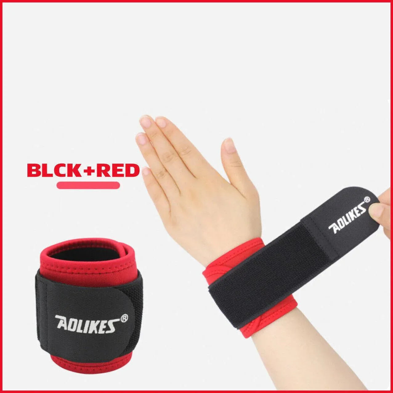 Aolikes Adjustable Sports Gym Wrist Support Brace Wrap Band Wristband Strap Au - Blue V528-7936BL2COLOUR-BLUE65052