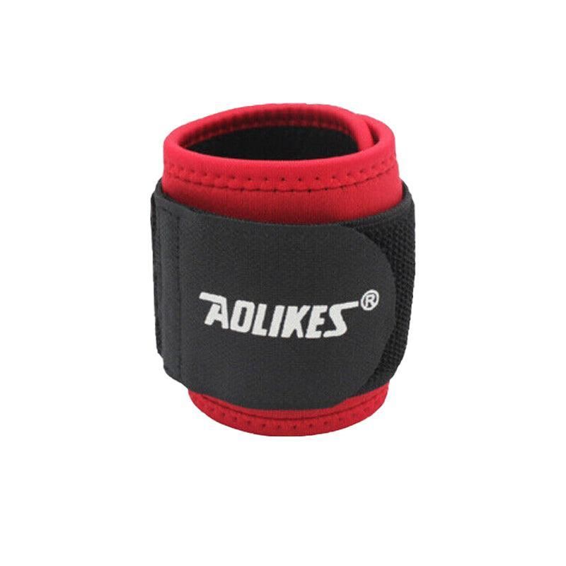 Aolikes Adjustable Sports Gym Wrist Support Brace Wrap Band Wristband Strap Au - Black+Red V528-7936BL3COLOUR-BLACKRED38536