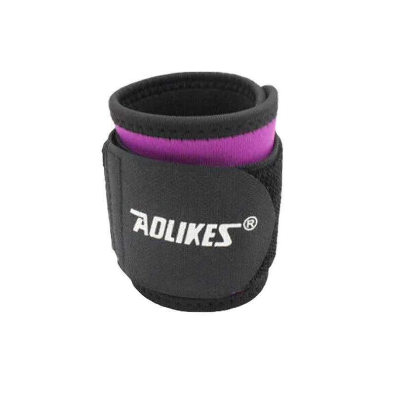 Aolikes Adjustable Sports Gym Wrist Support Brace Wrap Band Wristband Strap Au - Black+Purple V528-7936BL5COLOUR-BLACKPURPLE98518